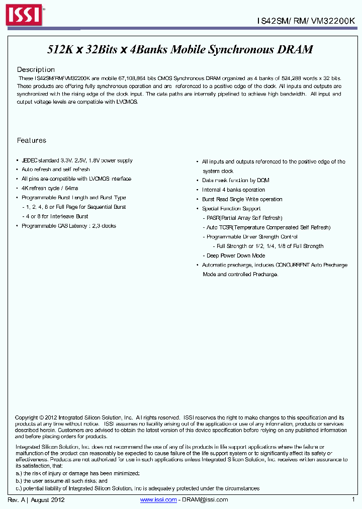 IS42SM32200K-75BLI_8719235.PDF Datasheet