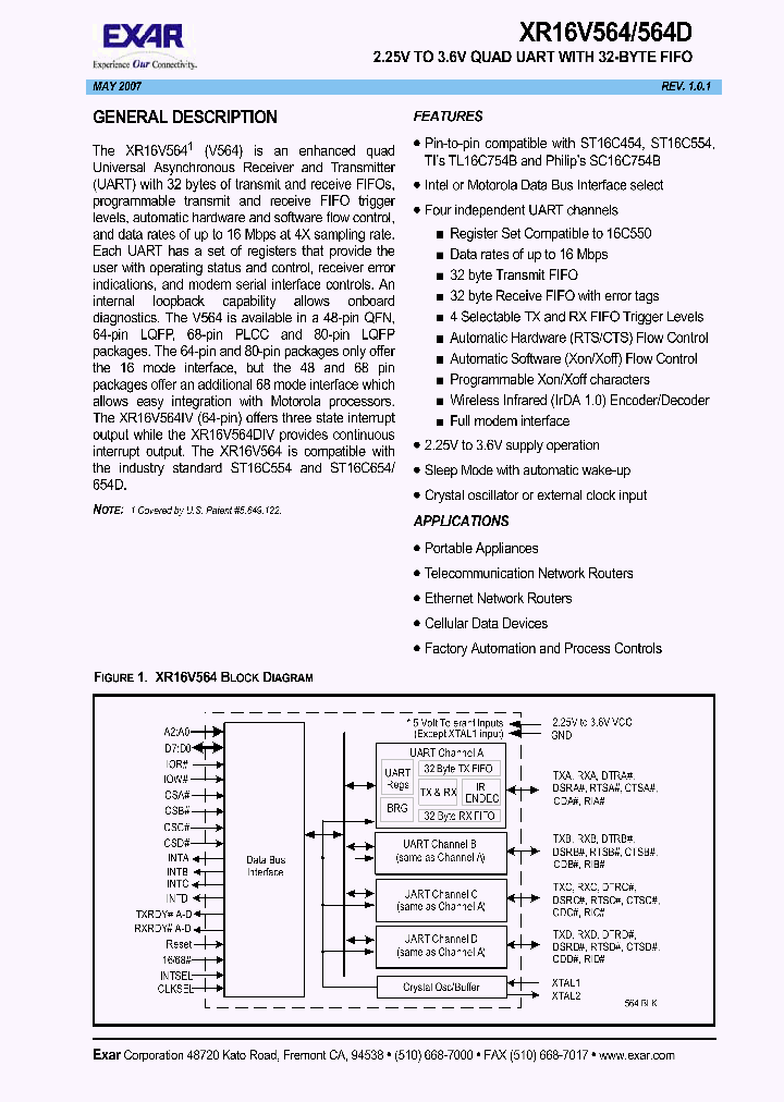 XR16V564DIV_8720455.PDF Datasheet