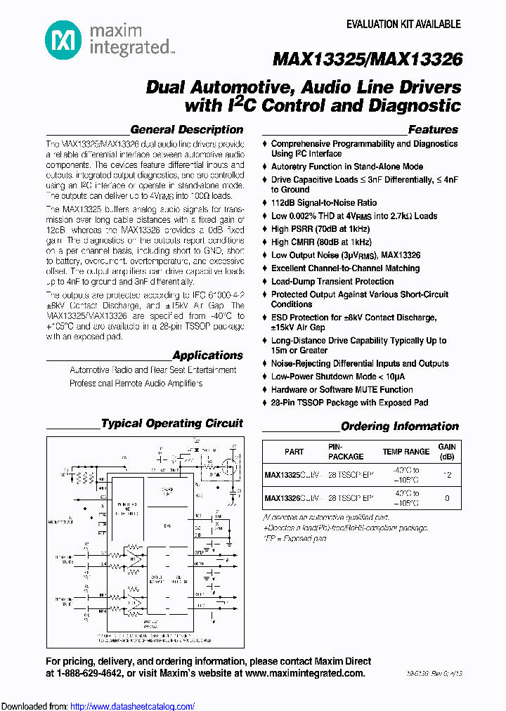 MAX13326GUIVTW_8720921.PDF Datasheet