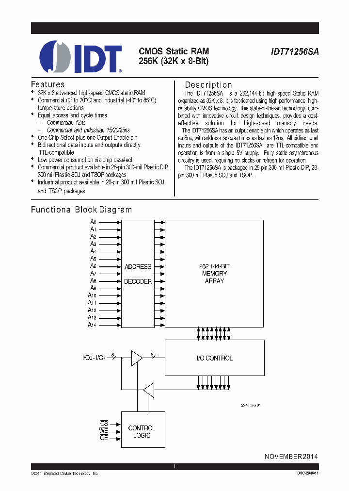 IDT71256SA-14_8725457.PDF Datasheet