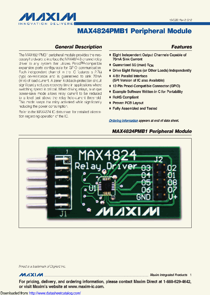 MAX4824PMB1_8729949.PDF Datasheet