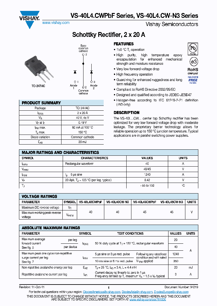 VS-40L40CWPBF_8730003.PDF Datasheet