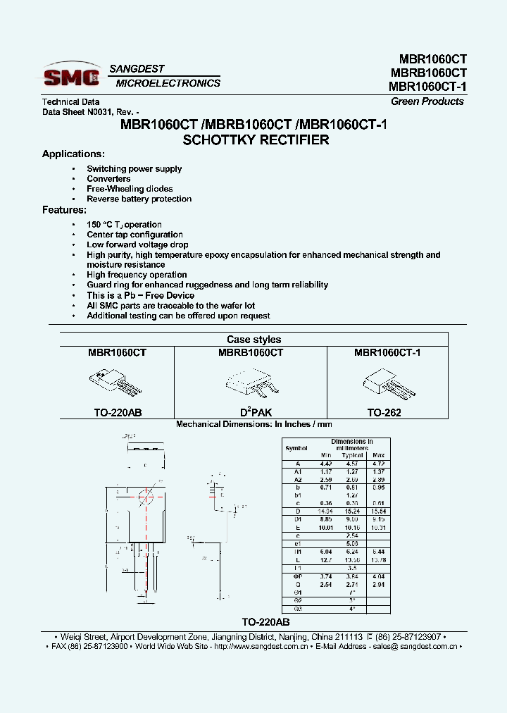 MBRB1060CT_8736795.PDF Datasheet