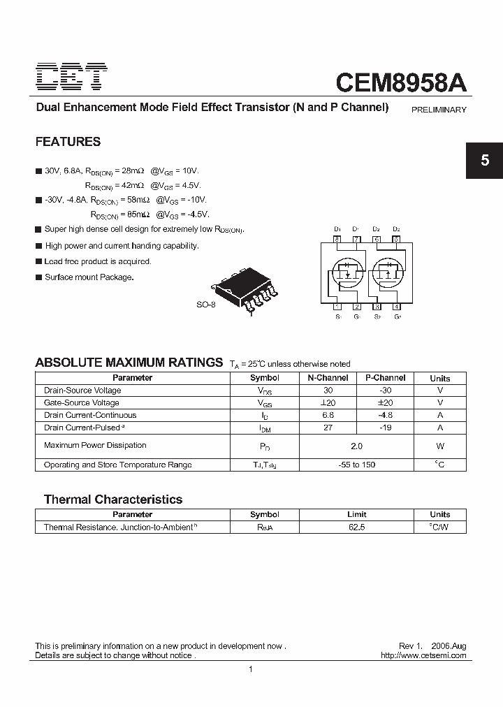 CEM8958A_8738689.PDF Datasheet