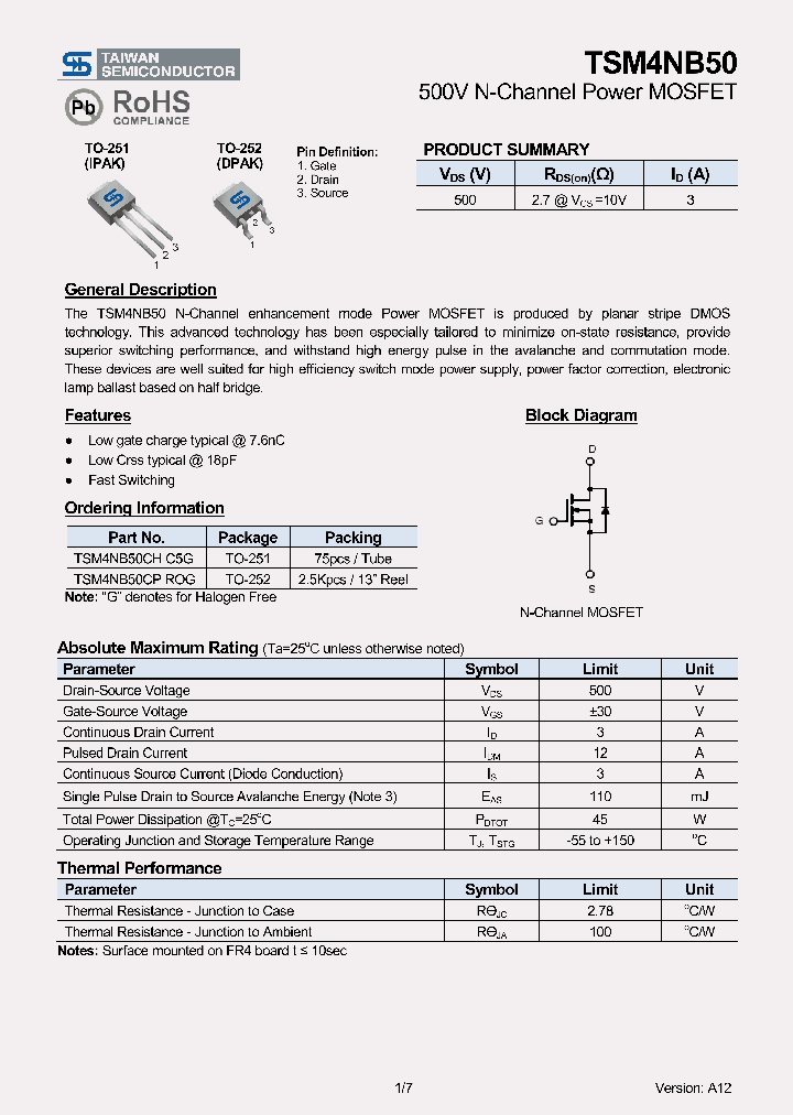 TSM4NB50_8747696.PDF Datasheet