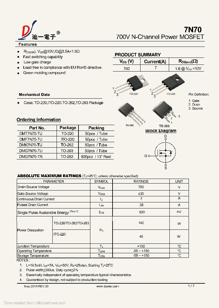 DMG7N70-TR_8753695.PDF Datasheet