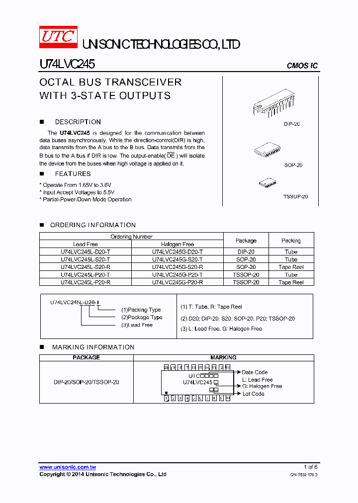 U74LVC245L-S20-T_8760227.PDF Datasheet