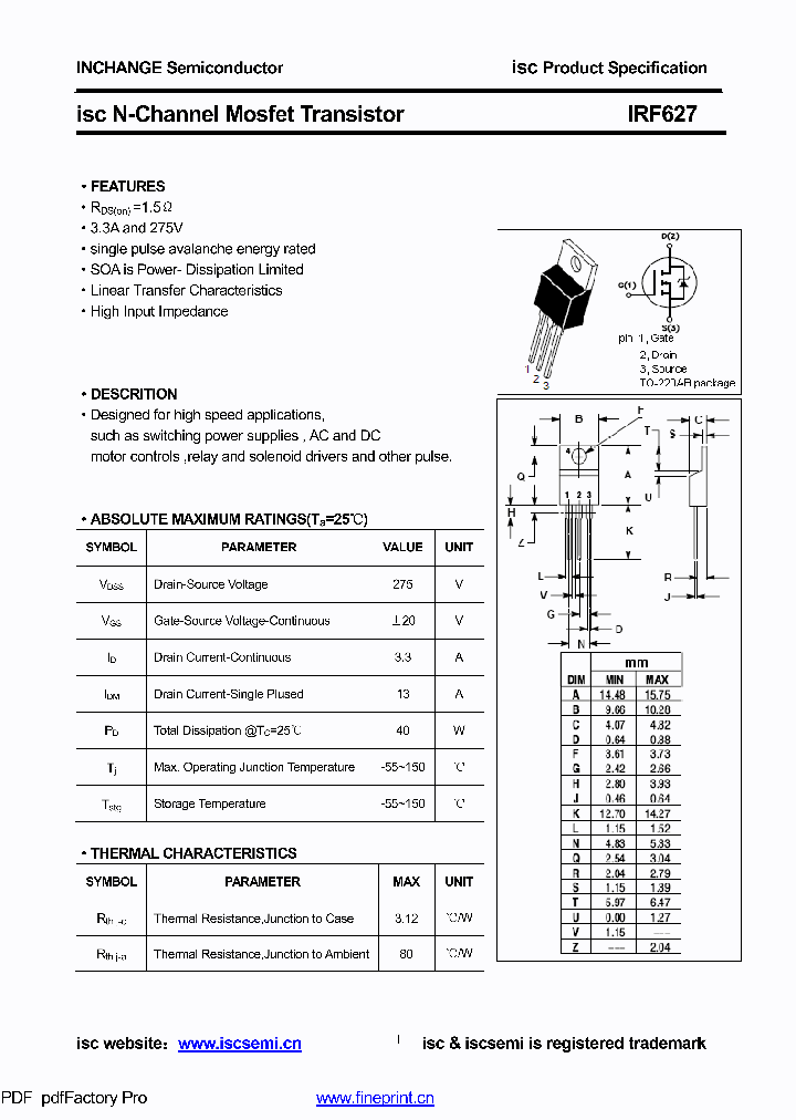 IRF627_8765184.PDF Datasheet