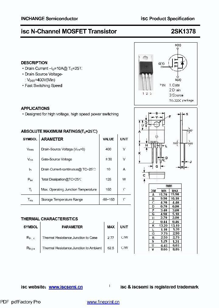 2SK1378_8779792.PDF Datasheet