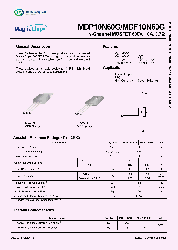 MDF10N60GTH_8783445.PDF Datasheet