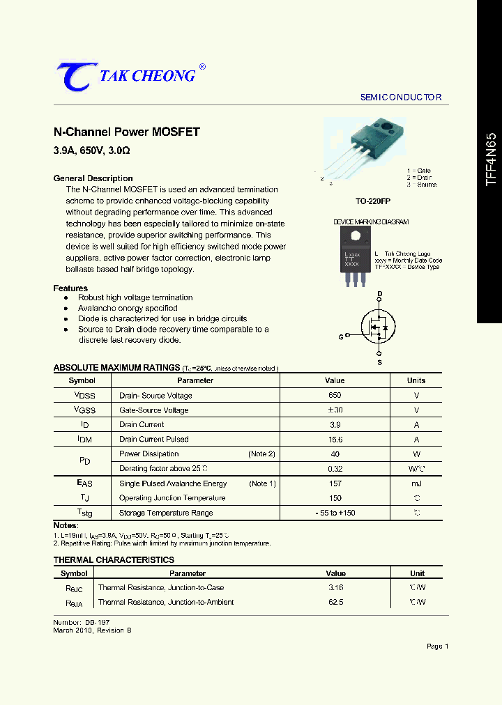 TFF4N65_8786392.PDF Datasheet