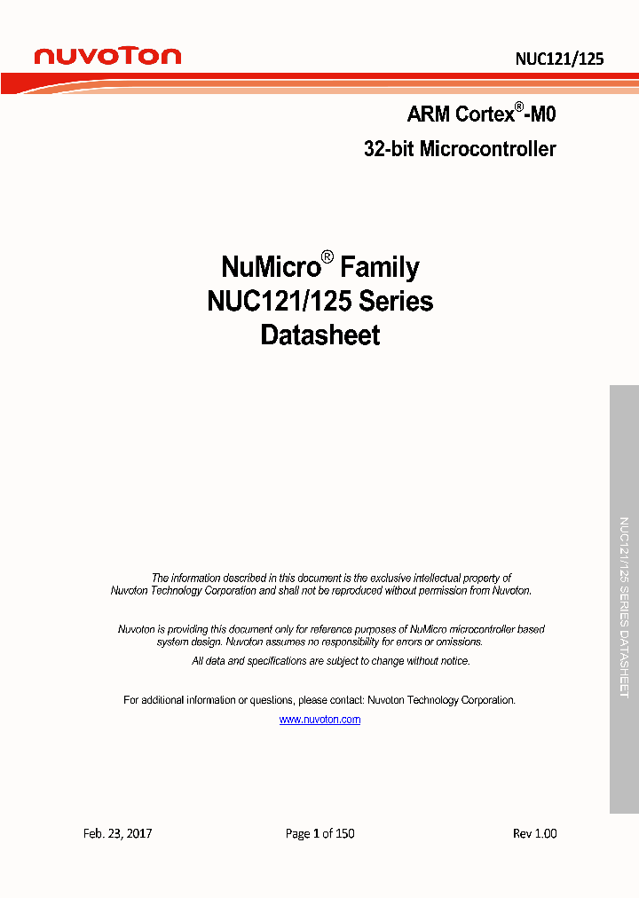 NUC121LC2AE_8808849.PDF Datasheet