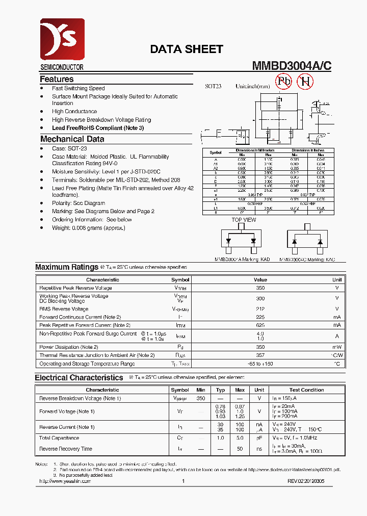 MMBD3004A_8816504.PDF Datasheet