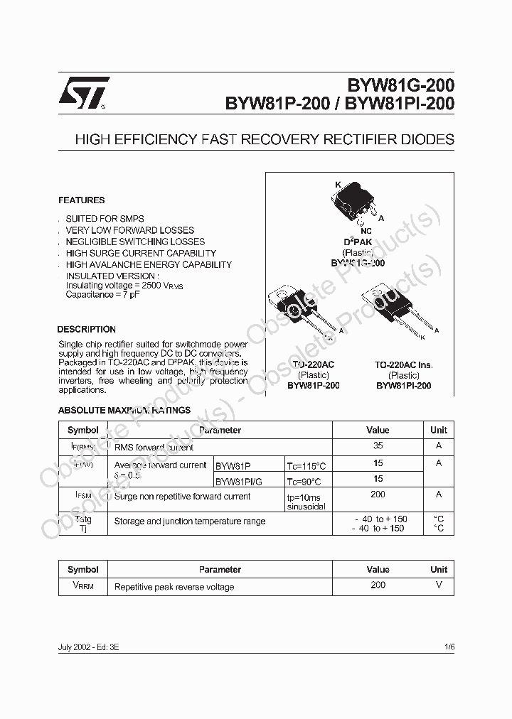 BYW81G-200_8820712.PDF Datasheet