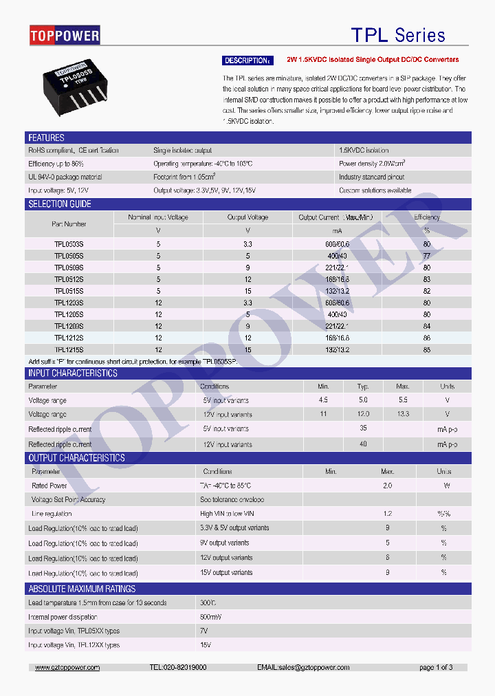 TPL1215S_8821860.PDF Datasheet