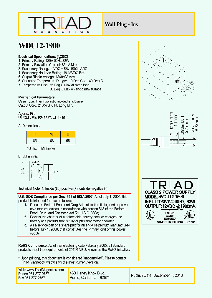 WDU12-1900_8824523.PDF Datasheet