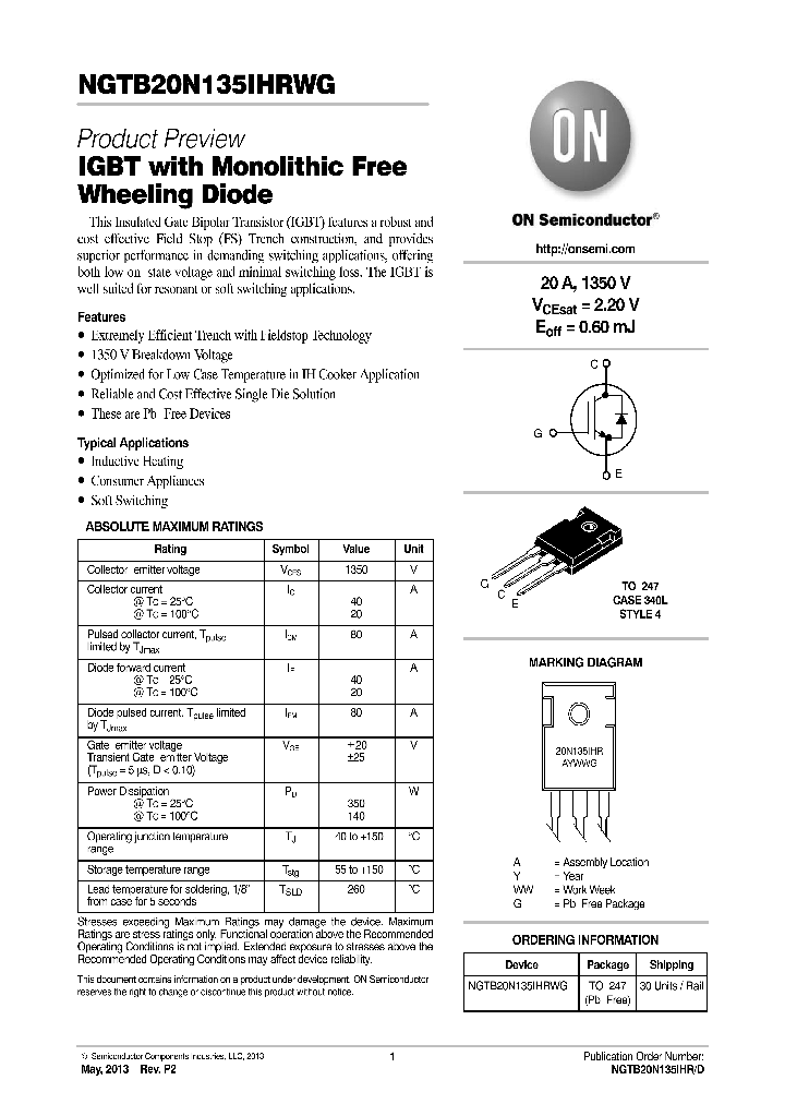 NGTB20N135IHR_8838195.PDF Datasheet