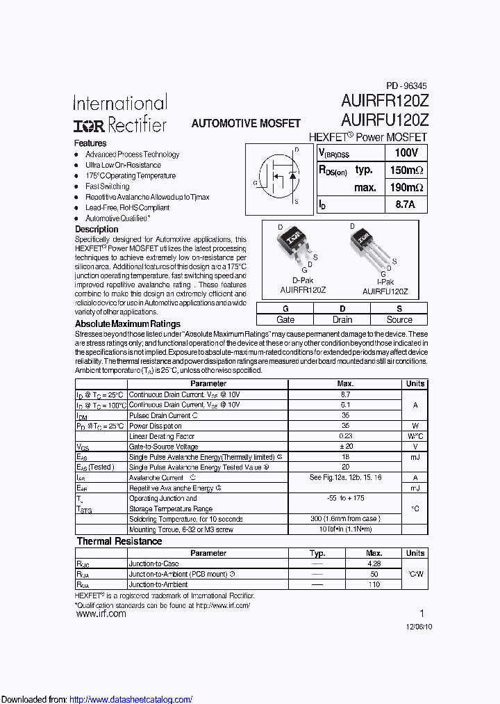 AUIRFR120Z_8835523.PDF Datasheet