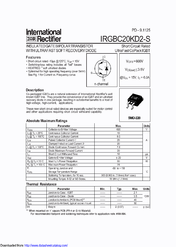 IRGBC20KD2-S_8834981.PDF Datasheet