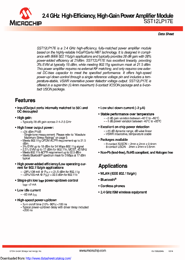 SST12LP17E-QU8E_8850557.PDF Datasheet