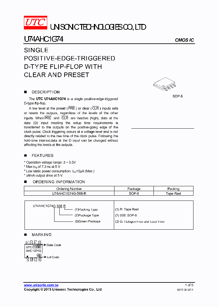 U74AHC1G74G-S08-R_8844982.PDF Datasheet