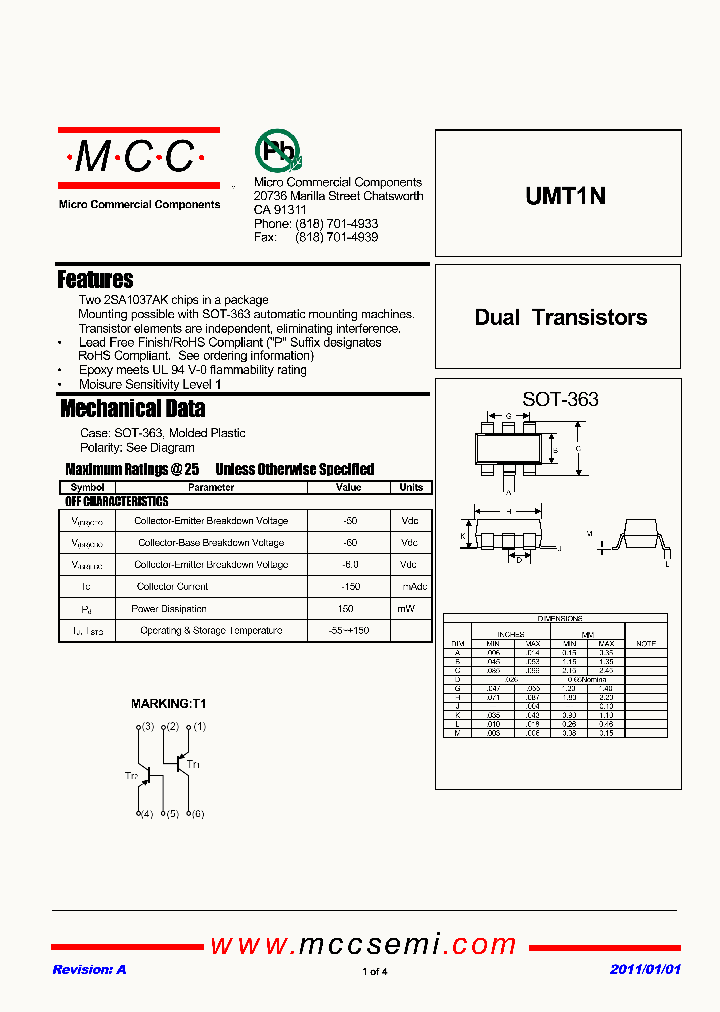 UMT1N_8845190.PDF Datasheet