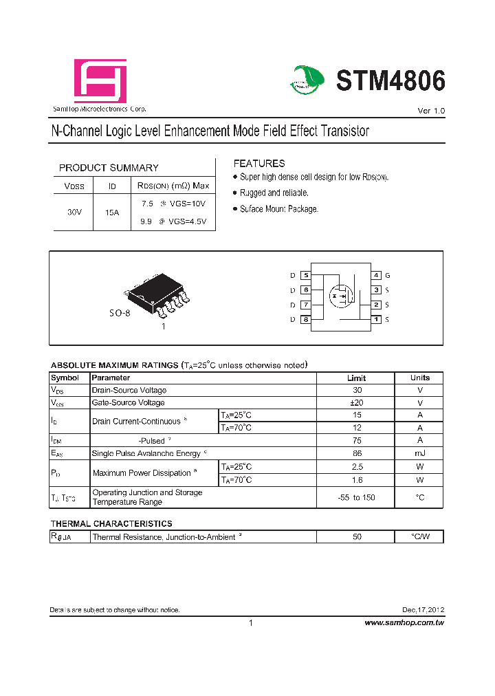 STM4806_8853116.PDF Datasheet