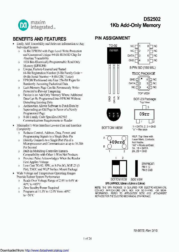 DS2502AR1-C5HTR_8860297.PDF Datasheet