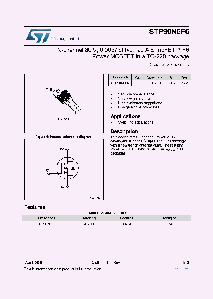 STP90N6F6_8865794.PDF Datasheet