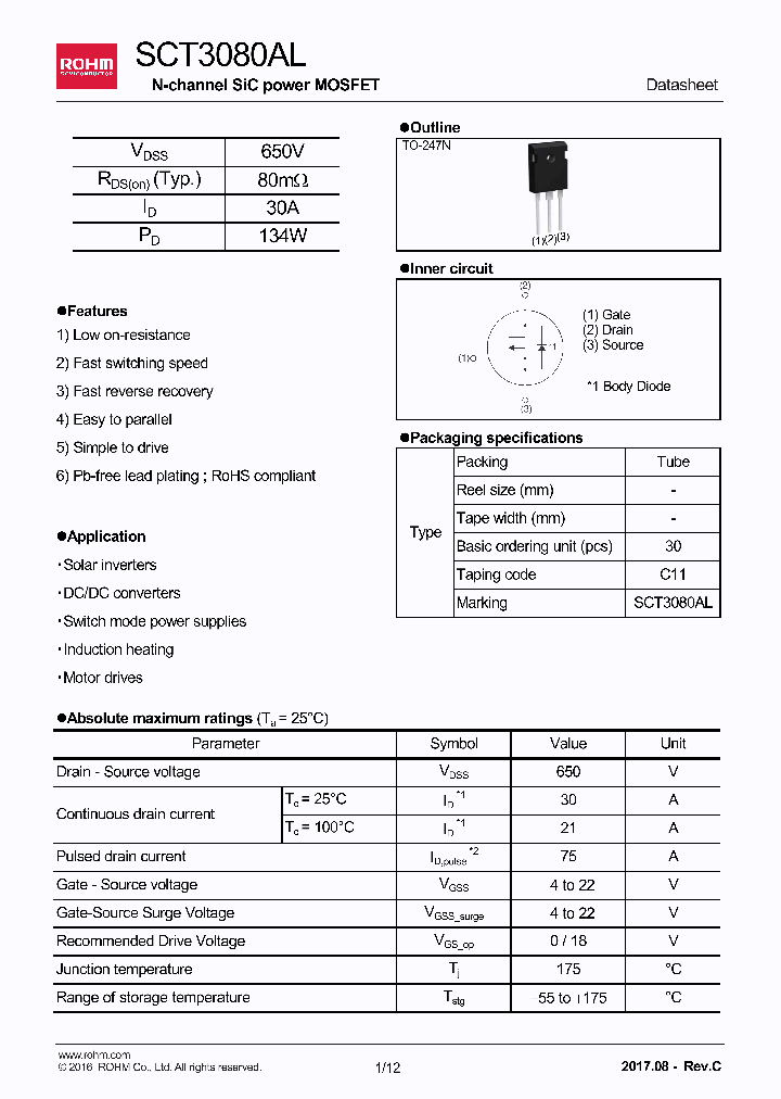 SCT3080AL_8867377.PDF Datasheet