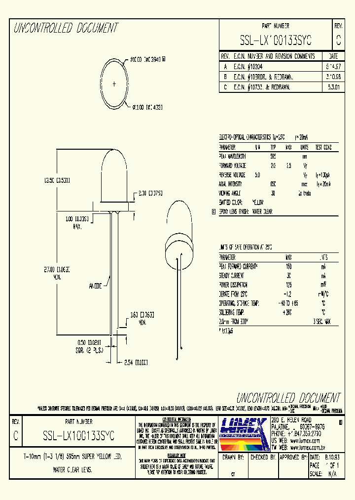 SSL-LX100133SYC_8867139.PDF Datasheet