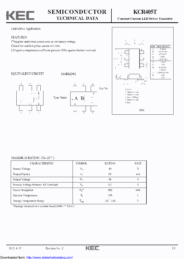 KCR405T_8870138.PDF Datasheet