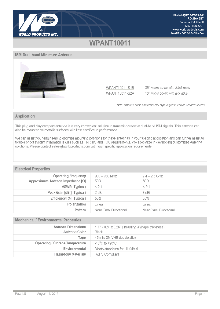 WPANT10011-S2A_8870722.PDF Datasheet