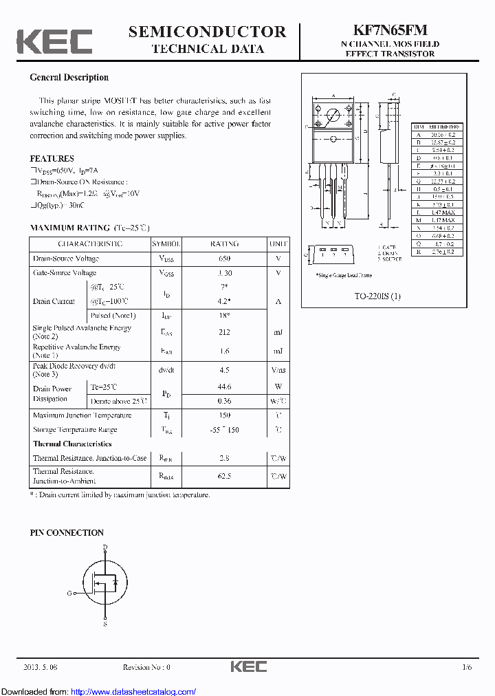 KF7N65FM_8872467.PDF Datasheet