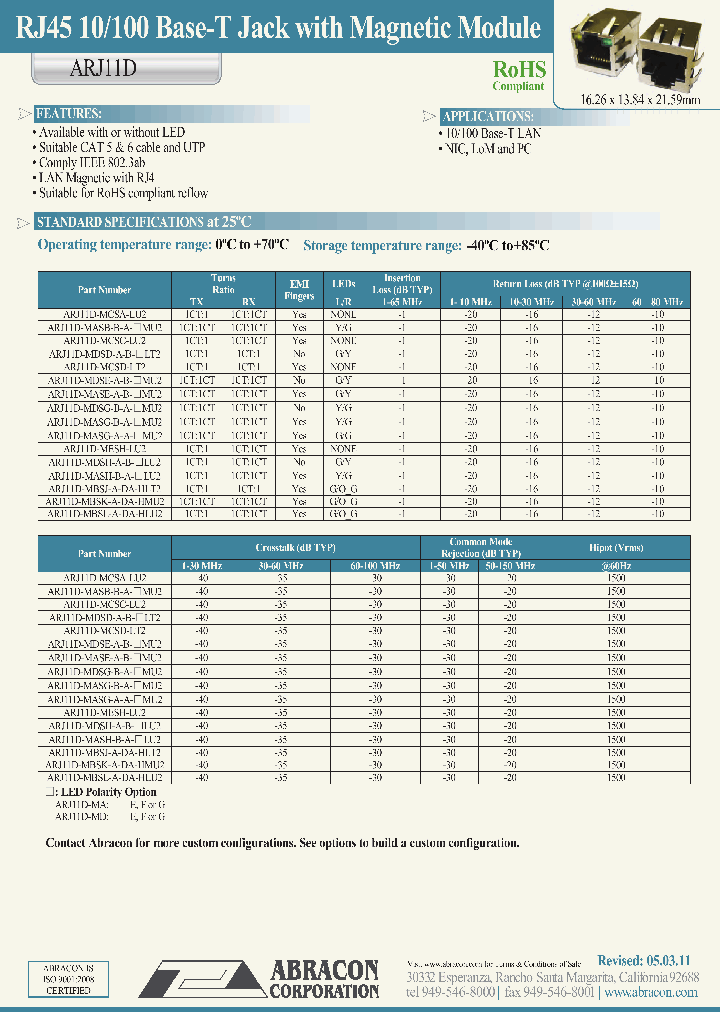ARJ11D-MBSK-A-DA-HMU2_8873627.PDF Datasheet