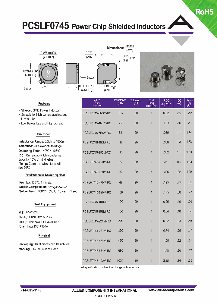 PCSLF0745_8877221.PDF Datasheet