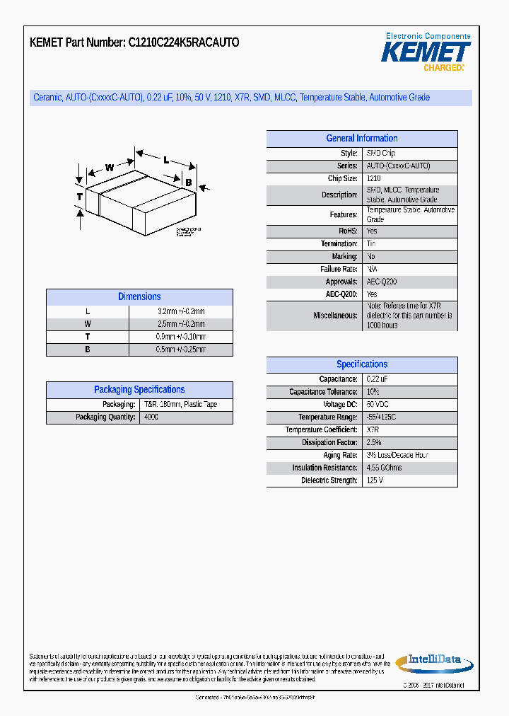 C1210C224K5RACAUTO_8878389.PDF Datasheet