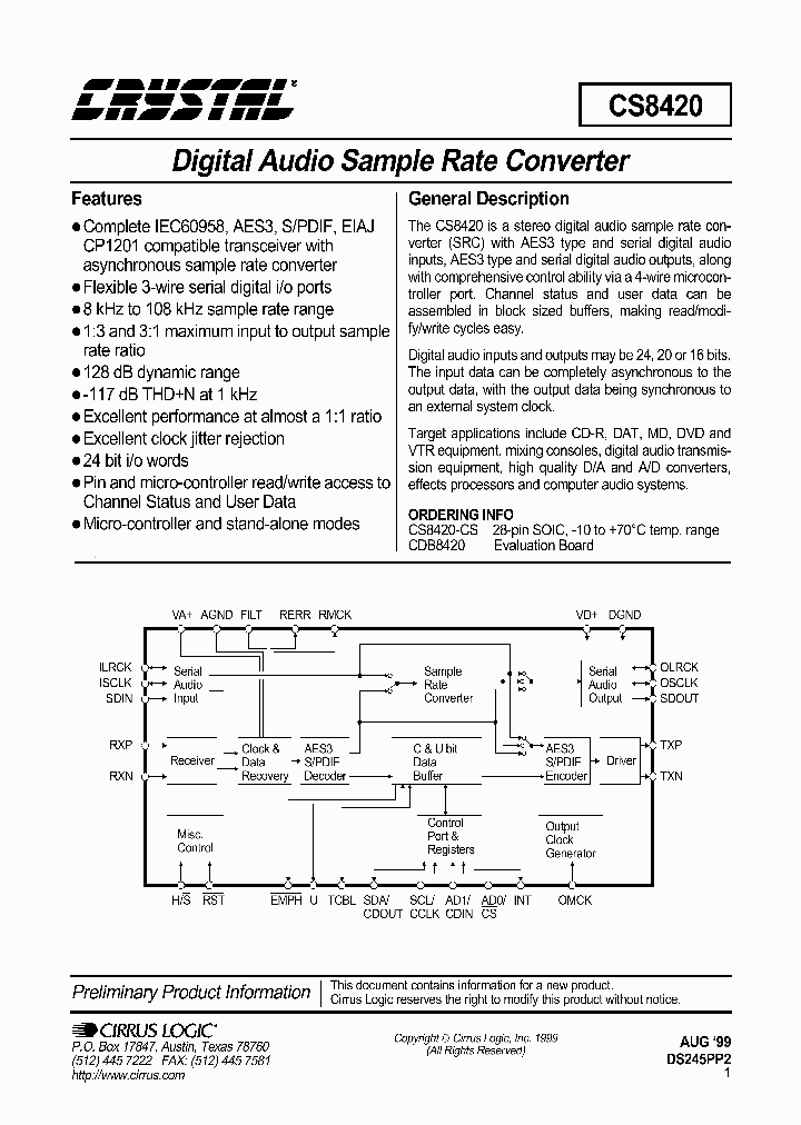 CS8420_8878147.PDF Datasheet