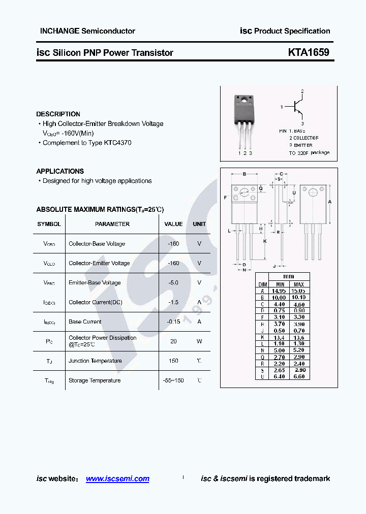 KTA1659_8879549.PDF Datasheet