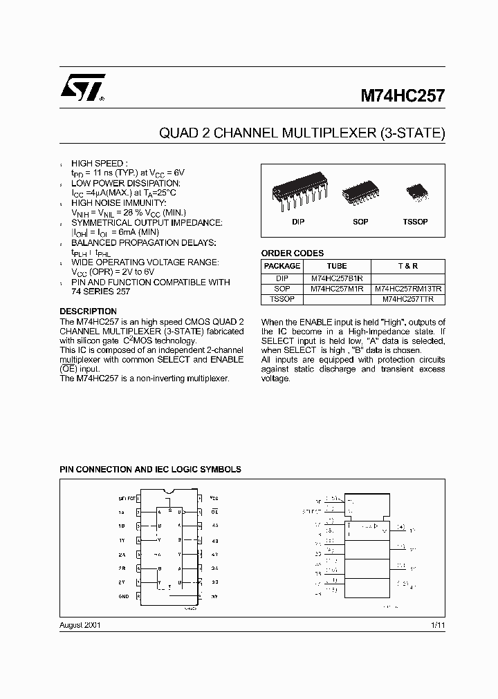 M74HC257RM13TR_8884227.PDF Datasheet