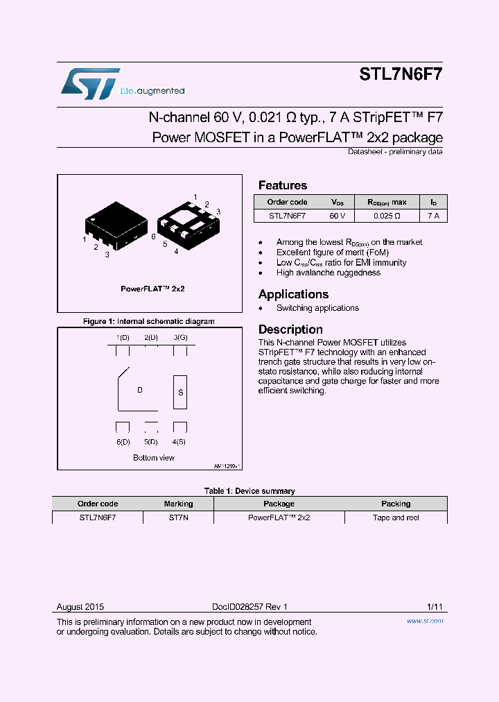 STL7N6F7_8886403.PDF Datasheet