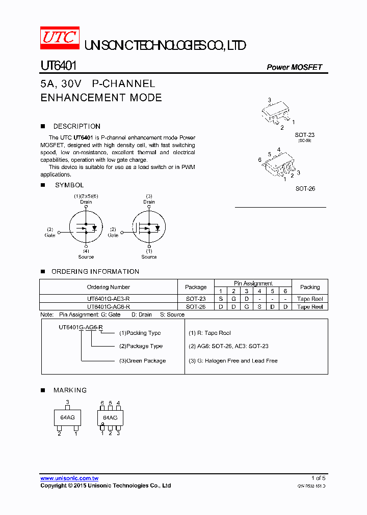 UT6401G-AE3-R_8888156.PDF Datasheet