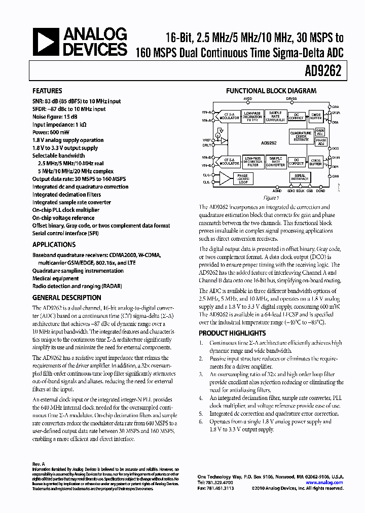 AD9262BCPZ-5_8899584.PDF Datasheet