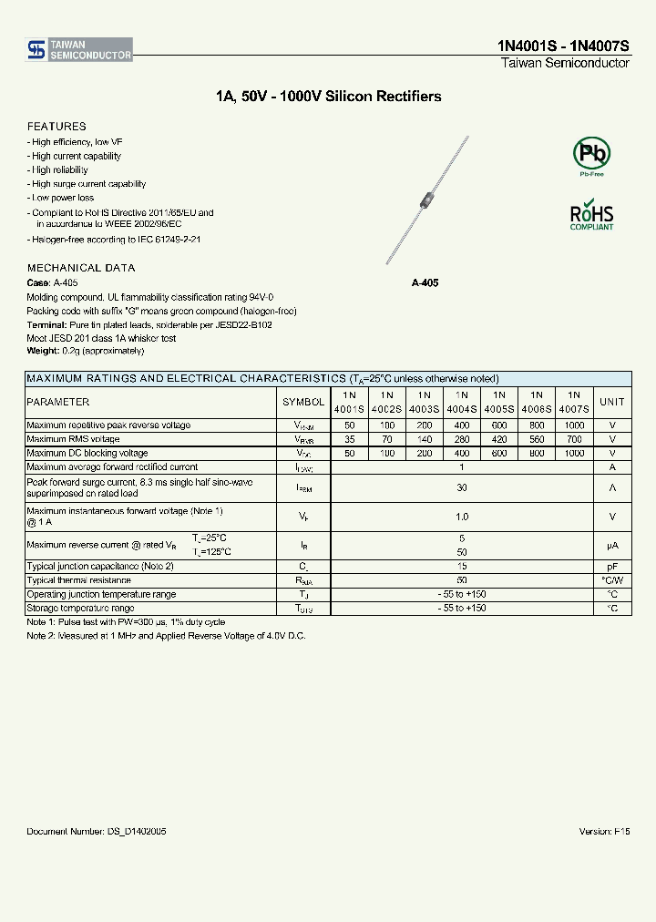 1N4007S_8900246.PDF Datasheet