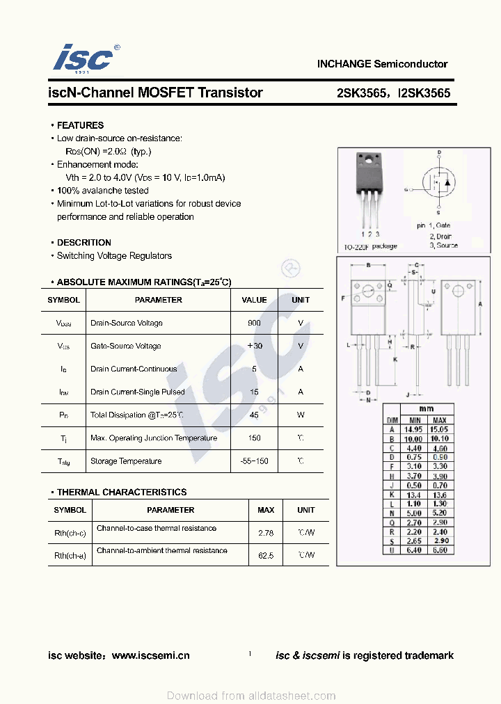 I2SK3565_8908203.PDF Datasheet