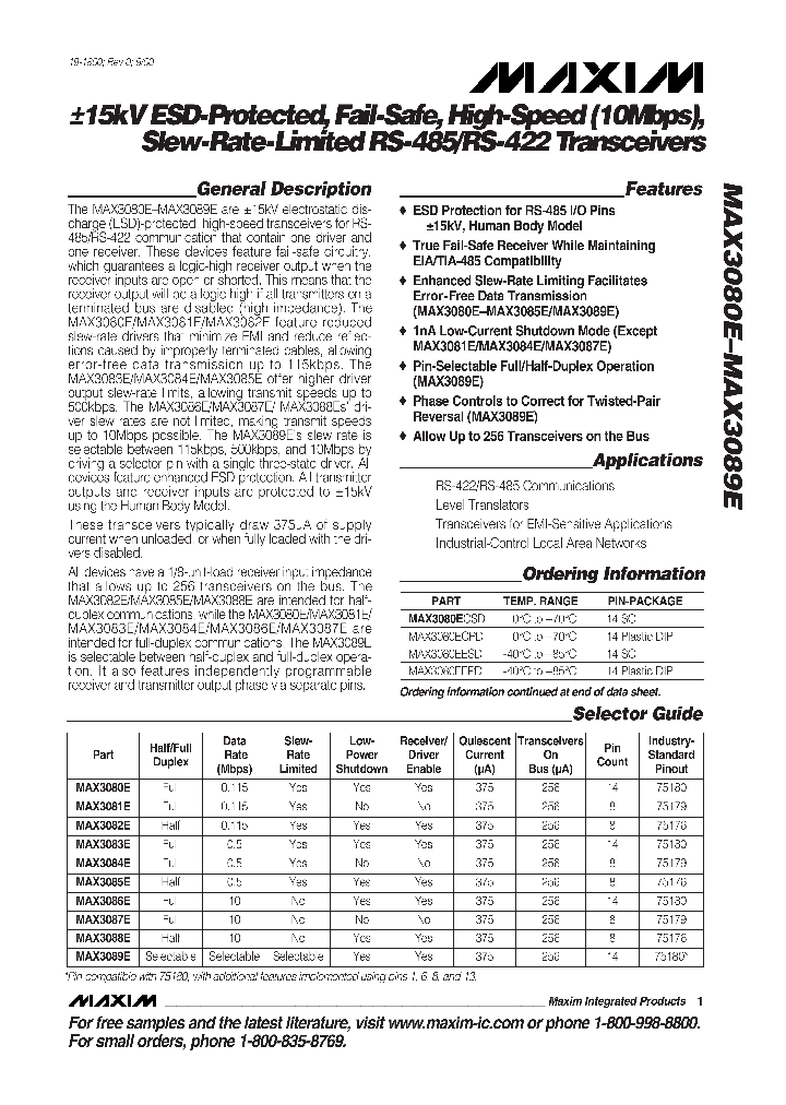 MAX3080E_8908401.PDF Datasheet