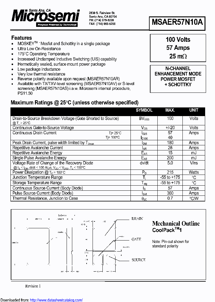 MSAER57N10A_8910674.PDF Datasheet