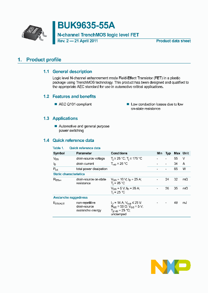 BUK9635-55A-15_8911423.PDF Datasheet