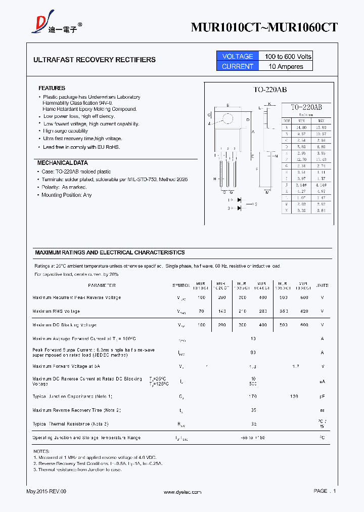 MUR1040CT_8913204.PDF Datasheet