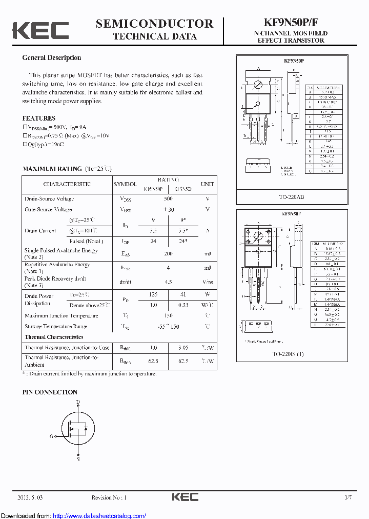 KF9N50P_8914031.PDF Datasheet